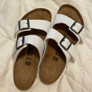 BIRKENSTOCK “Arizona burko-flor” white